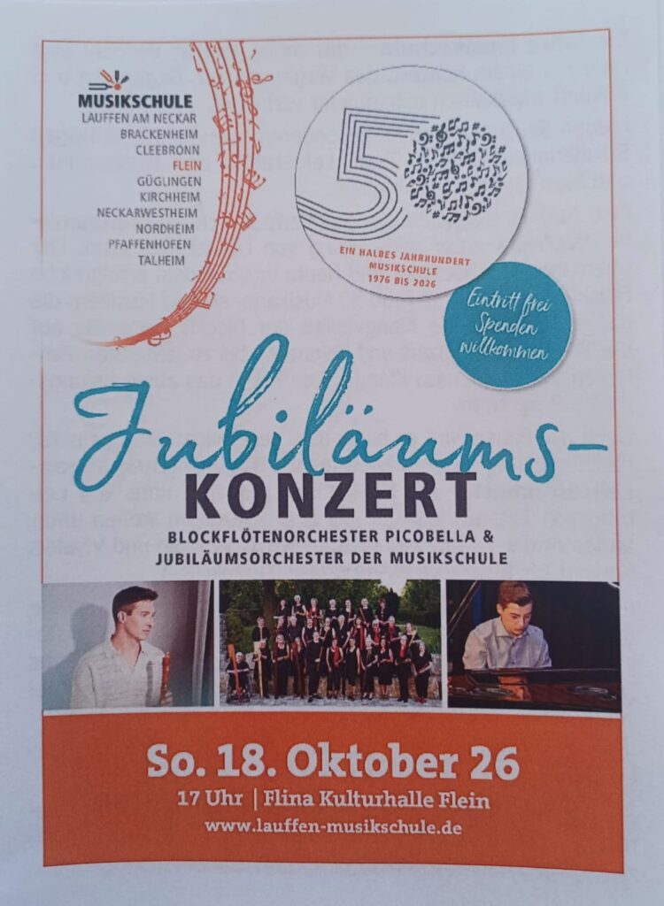 Jubiläumskonzert Musikschule Lauffen